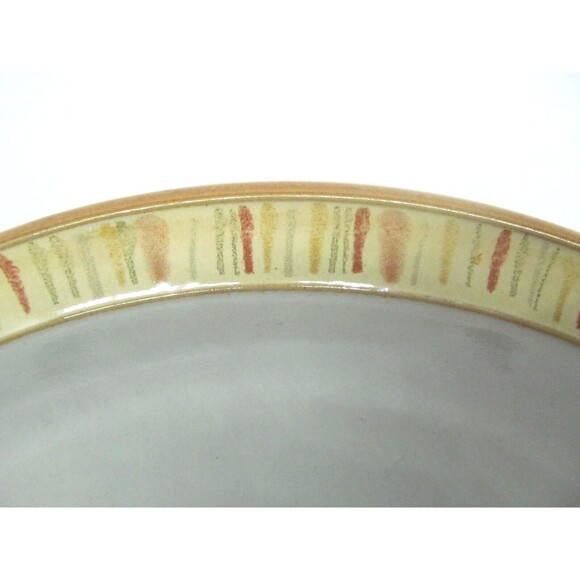 Denby-Langley Caramel Stripes 10 1/2" Dinner Plate Appears New - Picture 2 of 7
